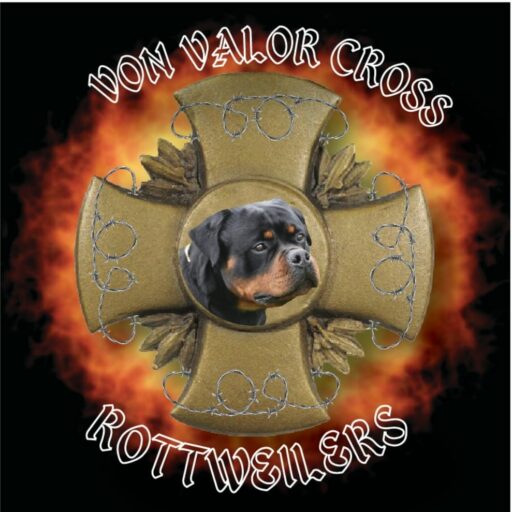 Von Valor Cross Rottweilers Logo